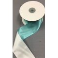Satin Double Sided Teal/White 2" 20y